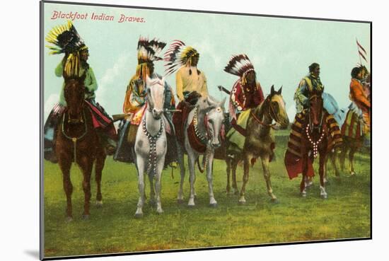 Blackfoot Indian Braves-null-Mounted Art Print