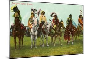 Blackfoot Indian Braves-null-Mounted Art Print