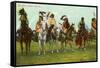 Blackfoot Indian Braves-null-Framed Stretched Canvas