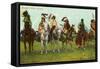 Blackfoot Indian Braves-null-Framed Stretched Canvas