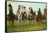 Blackfoot Indian Braves-null-Framed Stretched Canvas