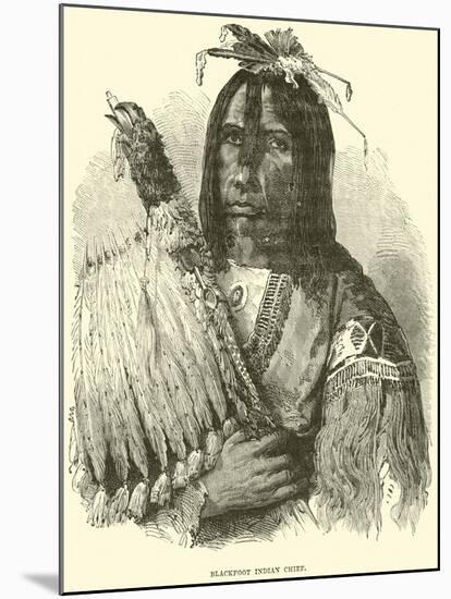 Blackfoot Indian Chief-null-Mounted Giclee Print