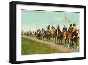 Blackfoot Indians on the Trail-null-Framed Art Print