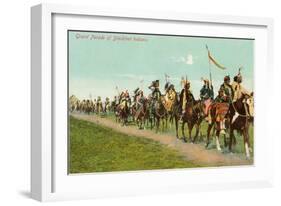 Blackfoot Indians on the Trail-null-Framed Art Print