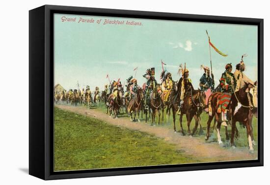 Blackfoot Indians on the Trail-null-Framed Stretched Canvas