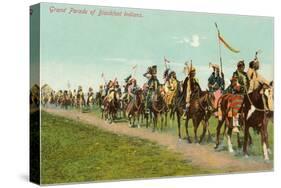 Blackfoot Indians on the Trail-null-Stretched Canvas