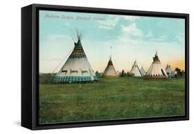 Blackfoot Medicine Lodges-null-Framed Stretched Canvas