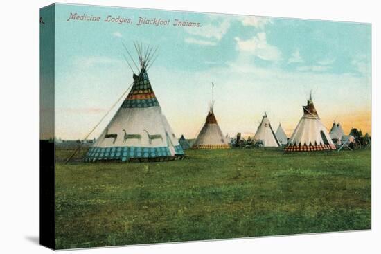 Blackfoot Medicine Lodges-null-Stretched Canvas