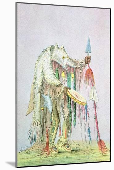 Blackfoot Medicine Man-George Catlin-Mounted Giclee Print