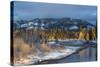 Blackfoot River at Sunrise Near Ovando, Montana, USA-Chuck Haney-Stretched Canvas