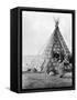 Blackfoot Tepee, c1927-Edward S. Curtis-Framed Stretched Canvas