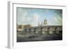 Blackfriars Bridge and St. Paul's Cathedral, about 1762-William Marlow-Framed Giclee Print