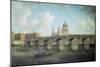 Blackfriars Bridge and St. Paul's Cathedral, about 1762-William Marlow-Mounted Giclee Print