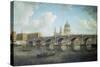 Blackfriars Bridge and St. Paul's Cathedral, about 1762-William Marlow-Stretched Canvas