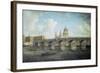 Blackfriars Bridge and St. Paul's Cathedral, about 1762-William Marlow-Framed Giclee Print