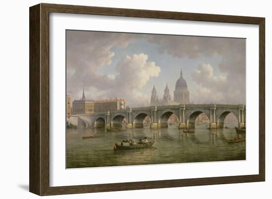 Blackfriars Bridge and St. Paul's Cathedral, C.1762-William Marlow-Framed Giclee Print