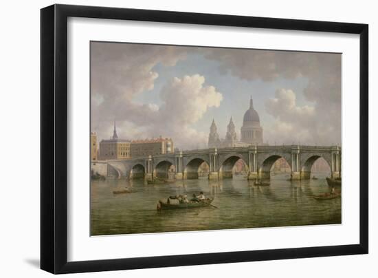 Blackfriars Bridge and St. Paul's Cathedral, C.1762-William Marlow-Framed Giclee Print