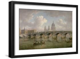 Blackfriars Bridge and St. Paul's Cathedral, C.1762-William Marlow-Framed Giclee Print