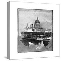 Blackfriars Bridge and St Paul's Cathedral, London-null-Stretched Canvas