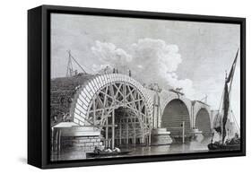 Blackfriars Bridge, London, 1777-Edward Rooker-Framed Stretched Canvas