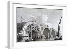 Blackfriars Bridge, London, 1777-Edward Rooker-Framed Giclee Print