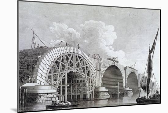 Blackfriars Bridge, London, 1777-Edward Rooker-Mounted Giclee Print