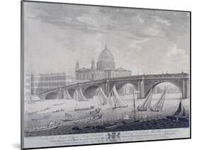 Blackfriars Bridge, London, 1783-I Wells-Mounted Giclee Print