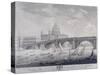 Blackfriars Bridge, London, 1783-I Wells-Stretched Canvas