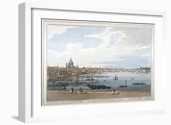 Blackfriars Bridge, London, 1795-Joseph Constantine Stadler-Framed Giclee Print