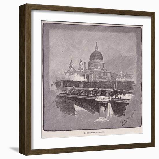 Blackfriars Bridge, London, 1796-James Walker-Framed Giclee Print