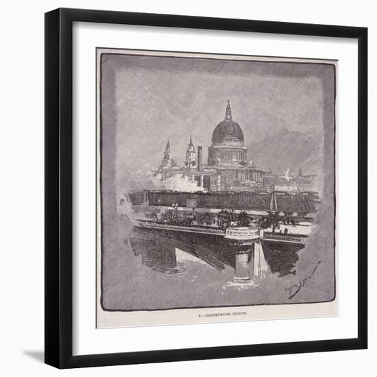 Blackfriars Bridge, London, 1796-James Walker-Framed Giclee Print