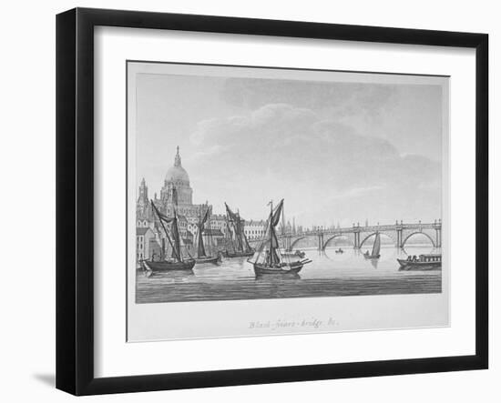 Blackfriars Bridge, London, 1799-null-Framed Giclee Print