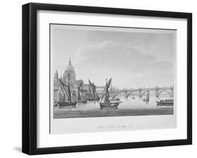 Blackfriars Bridge, London, 1799-null-Framed Giclee Print