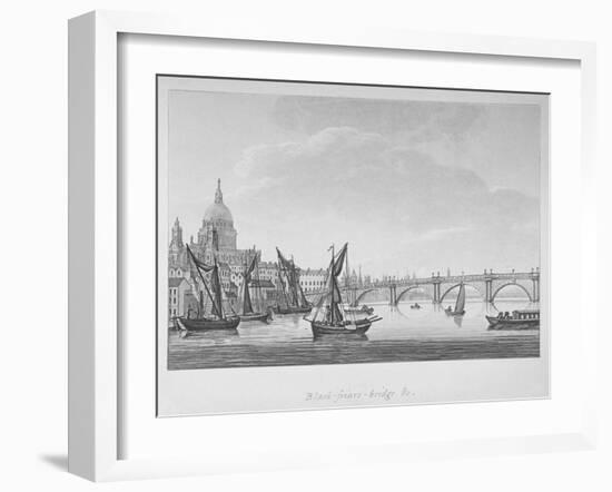 Blackfriars Bridge, London, 1799-null-Framed Giclee Print