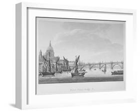 Blackfriars Bridge, London, 1799-null-Framed Giclee Print