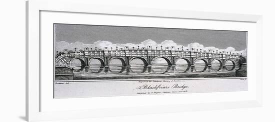 Blackfriars Bridge, London, 1806-Samuel Owen-Framed Premium Giclee Print