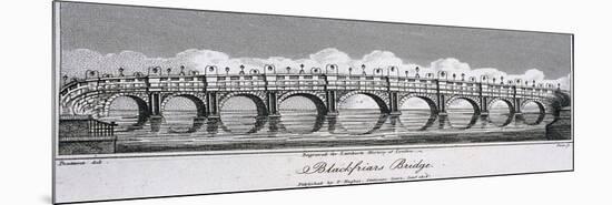 Blackfriars Bridge, London, 1806-Samuel Owen-Mounted Premium Giclee Print