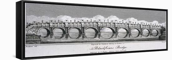 Blackfriars Bridge, London, 1806-Samuel Owen-Framed Stretched Canvas