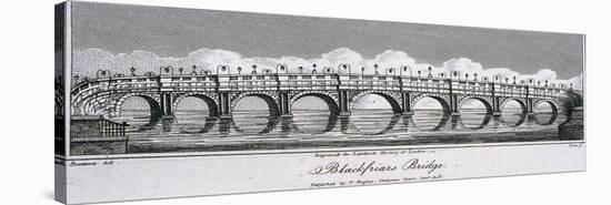 Blackfriars Bridge, London, 1806-Samuel Owen-Stretched Canvas