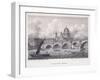 Blackfriars Bridge, London, 1827-George Cooke-Framed Giclee Print