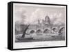 Blackfriars Bridge, London, 1827-George Cooke-Framed Stretched Canvas