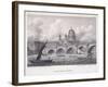 Blackfriars Bridge, London, 1827-George Cooke-Framed Giclee Print