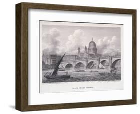 Blackfriars Bridge, London, 1827-George Cooke-Framed Giclee Print