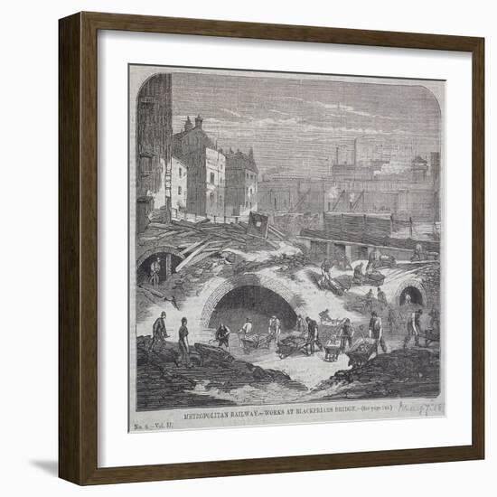 Blackfriars Bridge, London, 1863-Mason Jackson-Framed Giclee Print