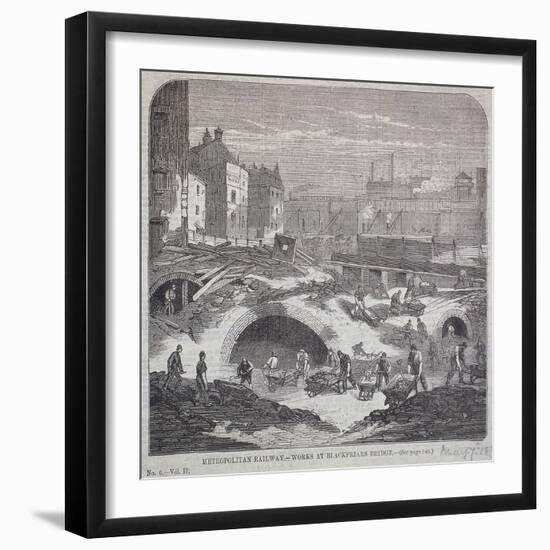 Blackfriars Bridge, London, 1863-Mason Jackson-Framed Giclee Print