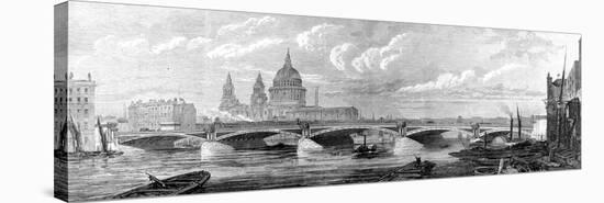 Blackfriars Bridge, London, 1869-null-Stretched Canvas