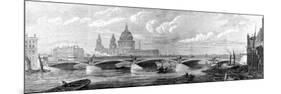 Blackfriars Bridge, London, 1869-null-Mounted Art Print