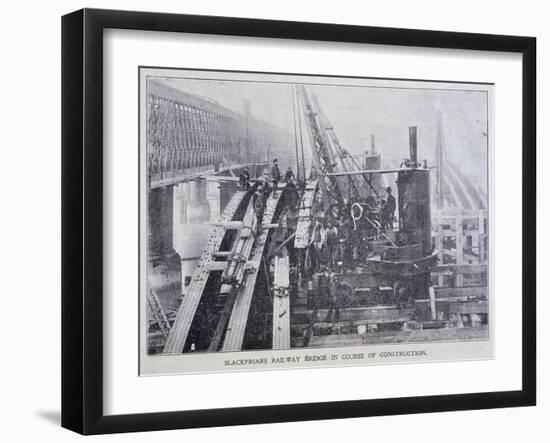 Blackfriars Bridge, London, 1870-null-Framed Giclee Print