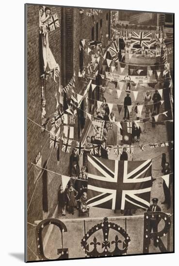 Blackfriars, London, Decoarted for King George Vis Coronation, 1937-null-Mounted Photographic Print