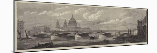 Blackfriars New Bridge over the Thames-null-Mounted Giclee Print